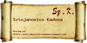 Sztojanovics Kadosa névjegykártya